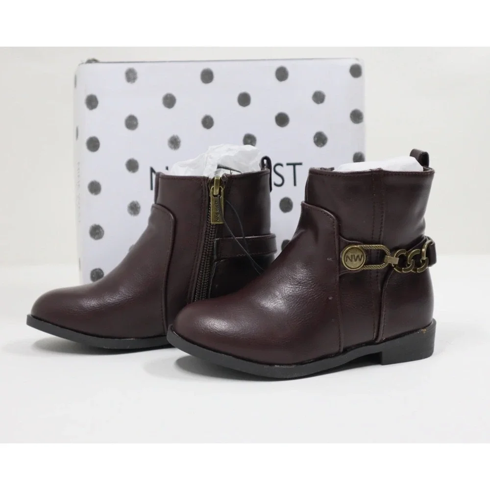 Nine West Toddler Girls Lil‎ Amara Bootie - Brown - Size 8M